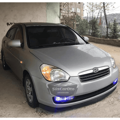 Hyundai Accent Era 2006-2012 Uyumlu Üniversal V2 Laguna Lip Esnek Ön Lip 2 Parça Tampon Altı Dil Karlık Ön Ek image 4