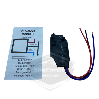 F1 Stop Çakar Modülü 10 Modlu Çakar Modül Ampul &amp; LED 12V image 1