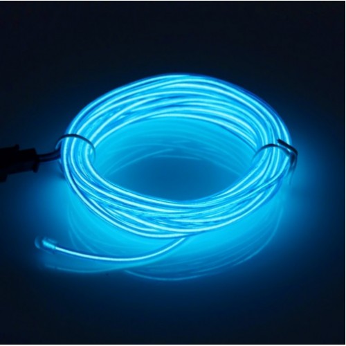 Araç Araba İçi Torpido Ledi Renkli İp Neon Led 2 Metre Mavi image 0