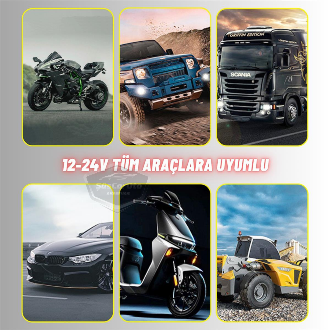 Motosiklet Mini Sis Farı Çift Renk Sarı-Beyaz Aç Kapa Düğmeli Scooter Araç Off Road Led Lamba 8V-80V Projektör Metal Kasa Arazi Çalışma Lambası 2 Adet Set image 9