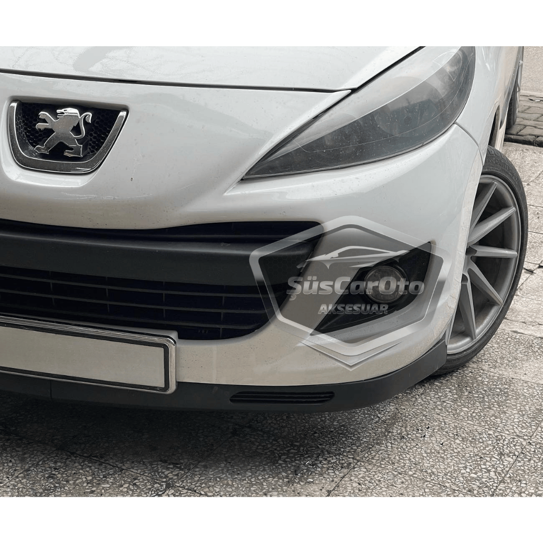 Peugeot 207 2006-2014 Uyumlu Üniversal V2 Laguna Lip Esnek Ön Lip 2 Parça Tampon Altı Dil Karlık Ön Ek image 6