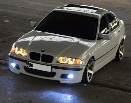 BMW E46 318 320 325 330 CCFL Angel Eyes Sarı Encıl Seti Far Halkası image 2