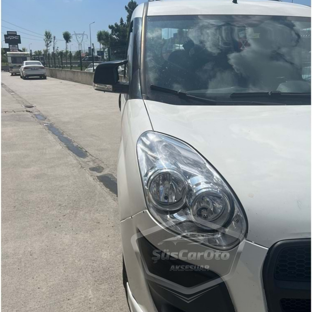 Fiat Doblo D3 D4 2009-2022 Uyumlu Batman Yarasa Ayna Kapağı Piano Black ABS Plastik image 7
