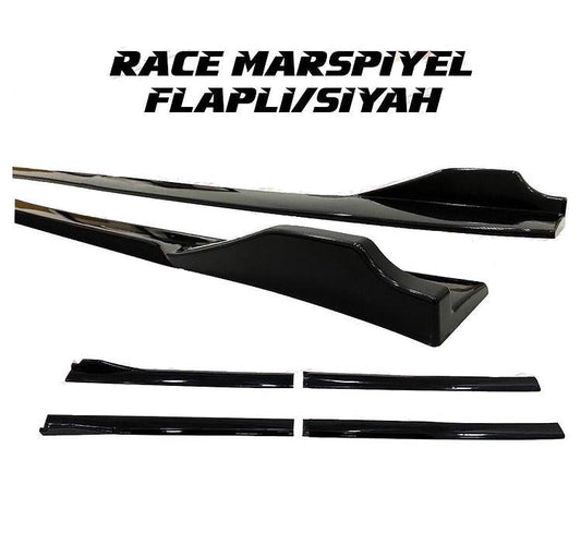 Üniversal Piano Black Kulaklı Flaplı Marşpiyel Lipi Bıçağı Siyah image 0