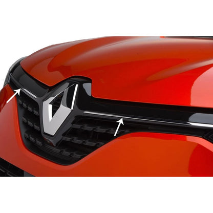 Renault Clio 5 Krom Ön Panjur Üstü 2 Parça 2019 ve Üzeri image 1