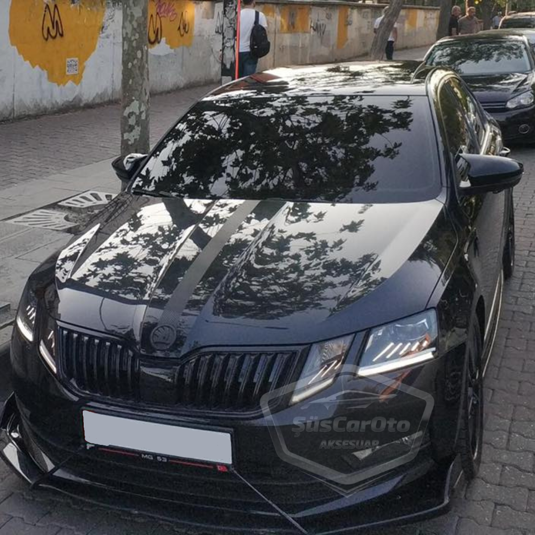 Skoda Octavia 2013-2020 Batman Yarasa Ayna Kapağı Piano Black ABS Plastik image 1
