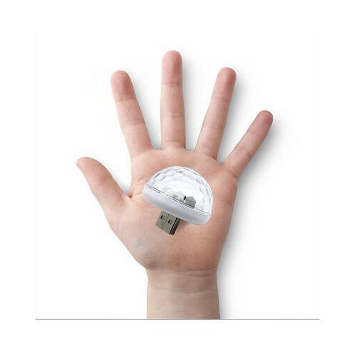 Müziğe Ve Sese Duyarlı Usb Girişli Araç İçi Mini Disko Topu Parti image 8