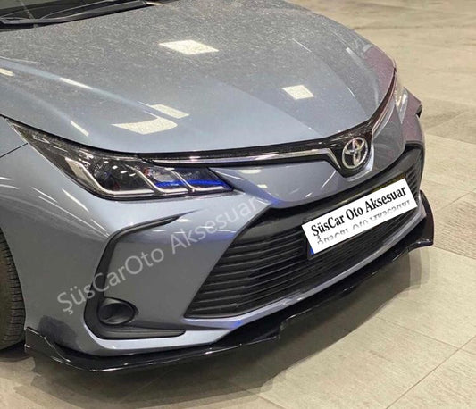Toyota Corolla Esnek 3 Parça ABS Lip Piano Black Flaplı Kanatlı image 0