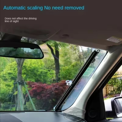 Oto Katlanır Stor Model Güneşlik Ön Arka Cam Gölgelik Siyah Noktalı Otomatik Sürgülü Yeni Nesil Güneş Koruyucu Oto Araba Suv Tır 68 cm x 125 cm image 6