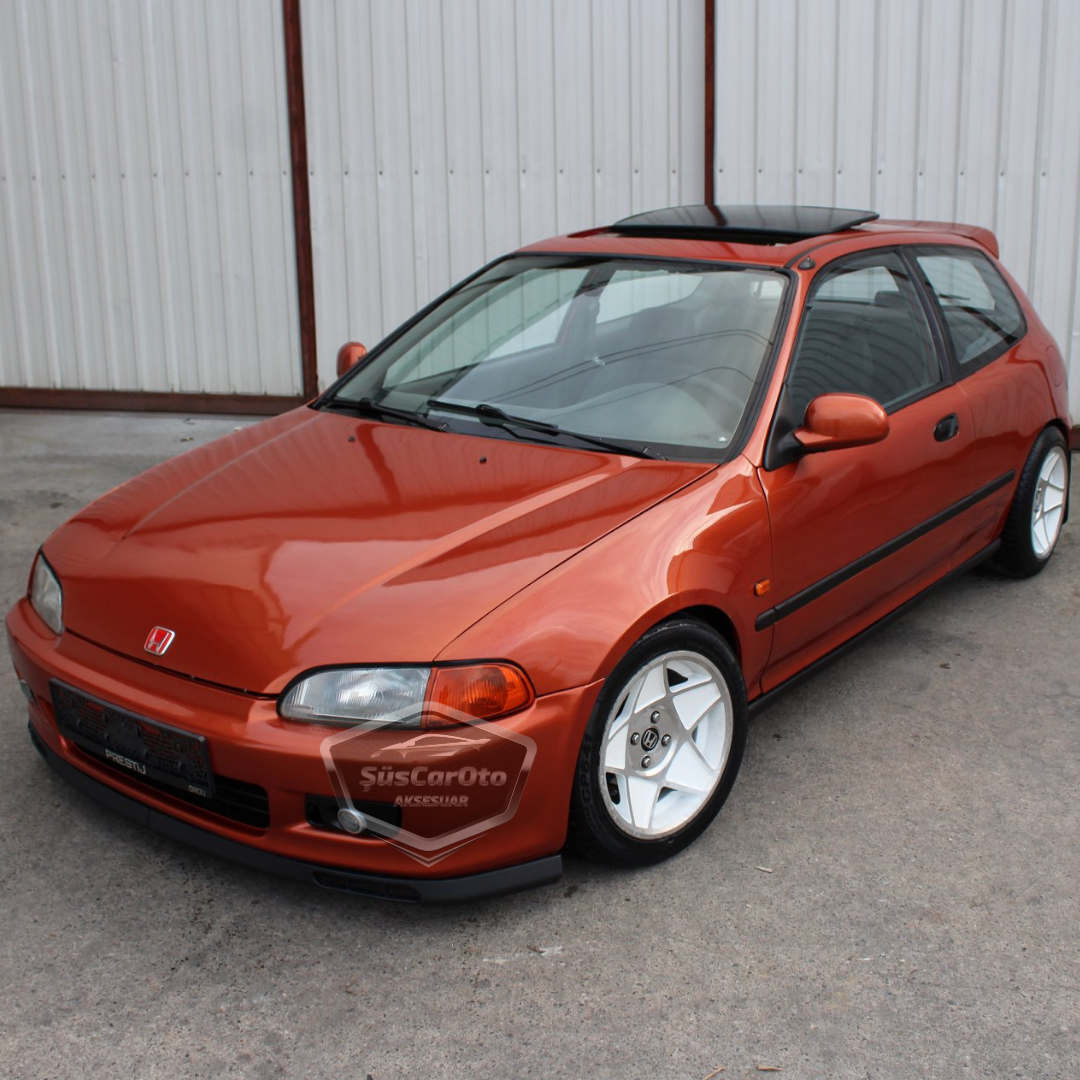 Honda Civic EG 1991-1995 Uyumlu Üniversal Laguna Lip Esnek Ön Lip 2 Parça Tampon Altı Dil Karlık Ön Ek image 2