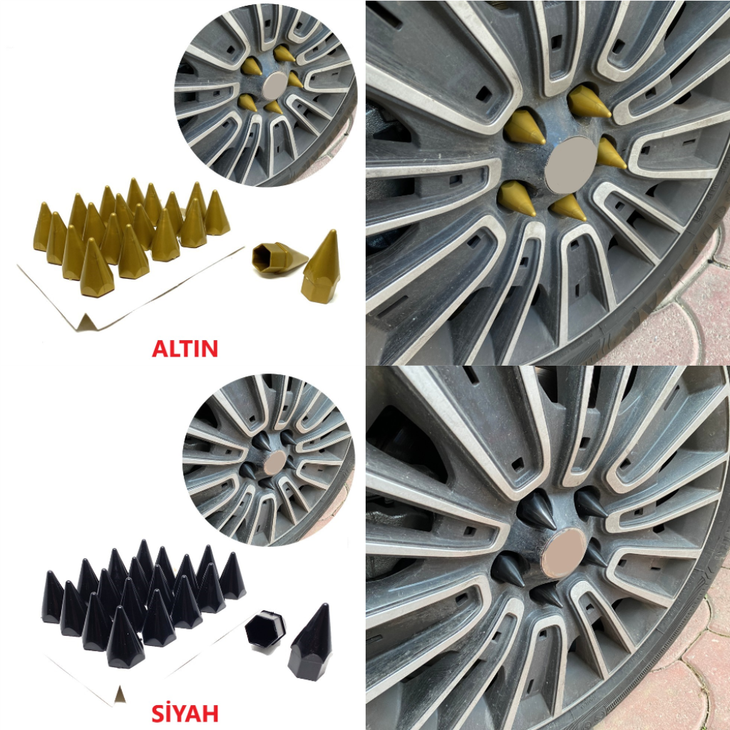 Sivri Mermi Bijon Kapağı Sökme Aparatlı 20 li Set 17 mm-19 mm image 2