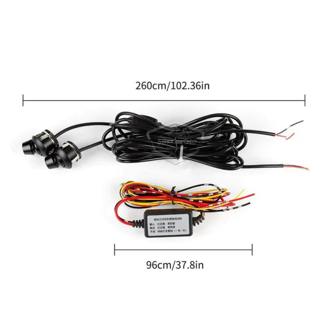 Üniversal Oto Araç Ayna Altı Angel Led Otomobil Gündüz Farı Araba Melek Kanat Led Beyaz 12 Volt image 5