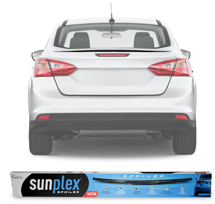 SUNPLEX Ford Focus 3/4 Sedan Bagaj Üstü Spoiler Piano Black 2011-2017 image 0