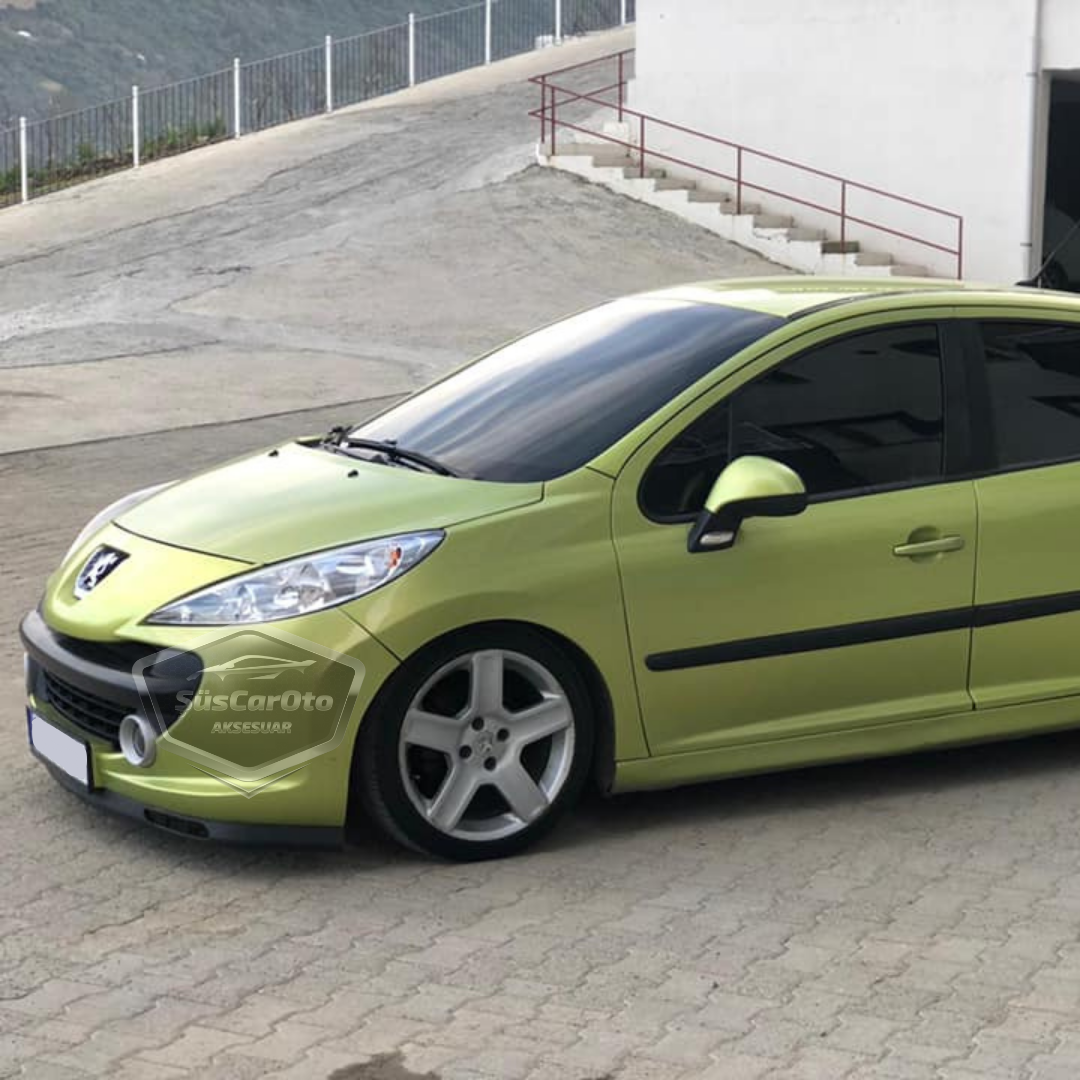 Peugeot 207 2006-2014 Uyumlu Üniversal Laguna Lip Esnek Ön Lip 2 Parça Tampon Altı Dil Karlık Ön Ek image 3