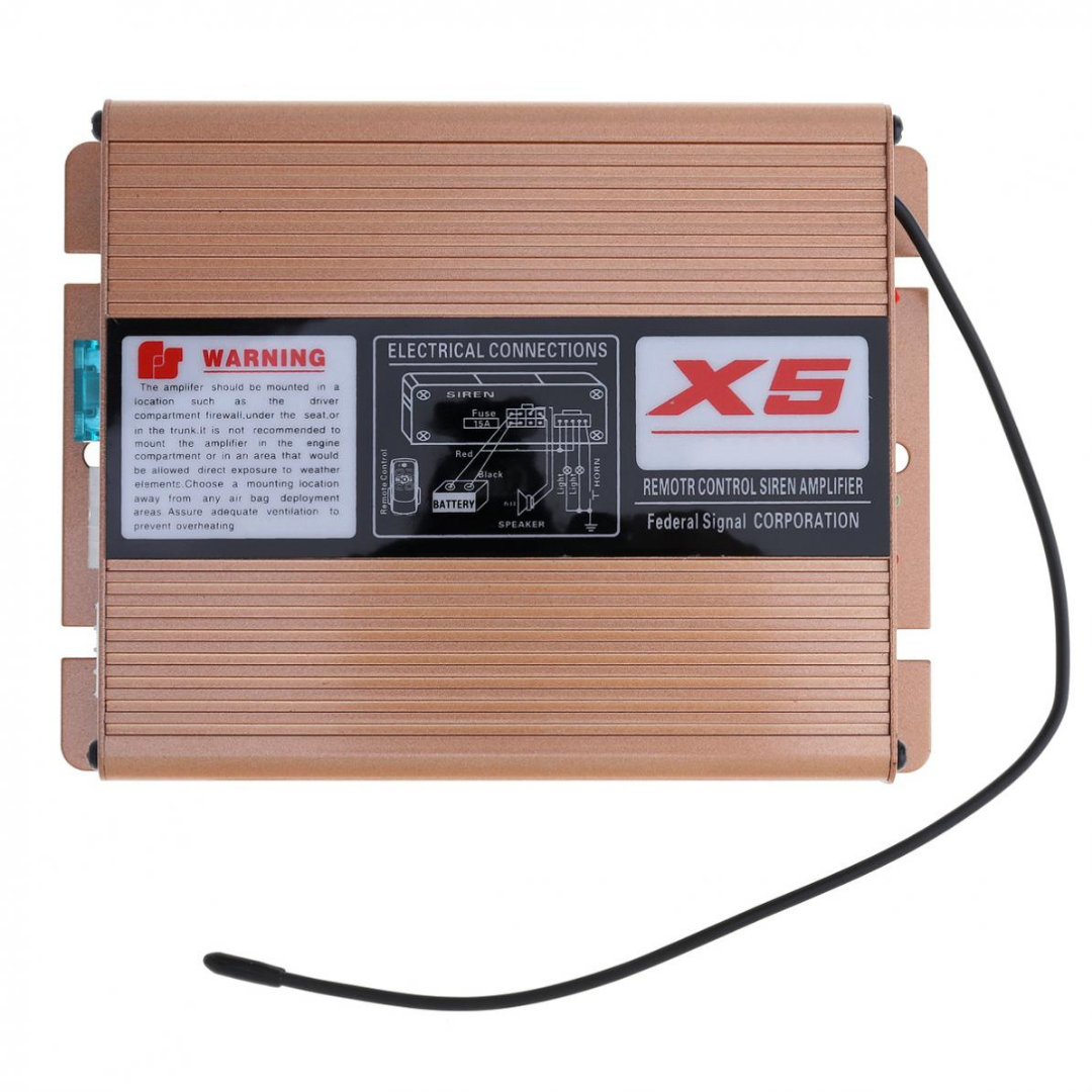 Profesyonel Polis Sireni Uzaktan Kumandalı Güçlü Siren Korna Megafonlu Mikrofonlu Metal 200W 12V image 1