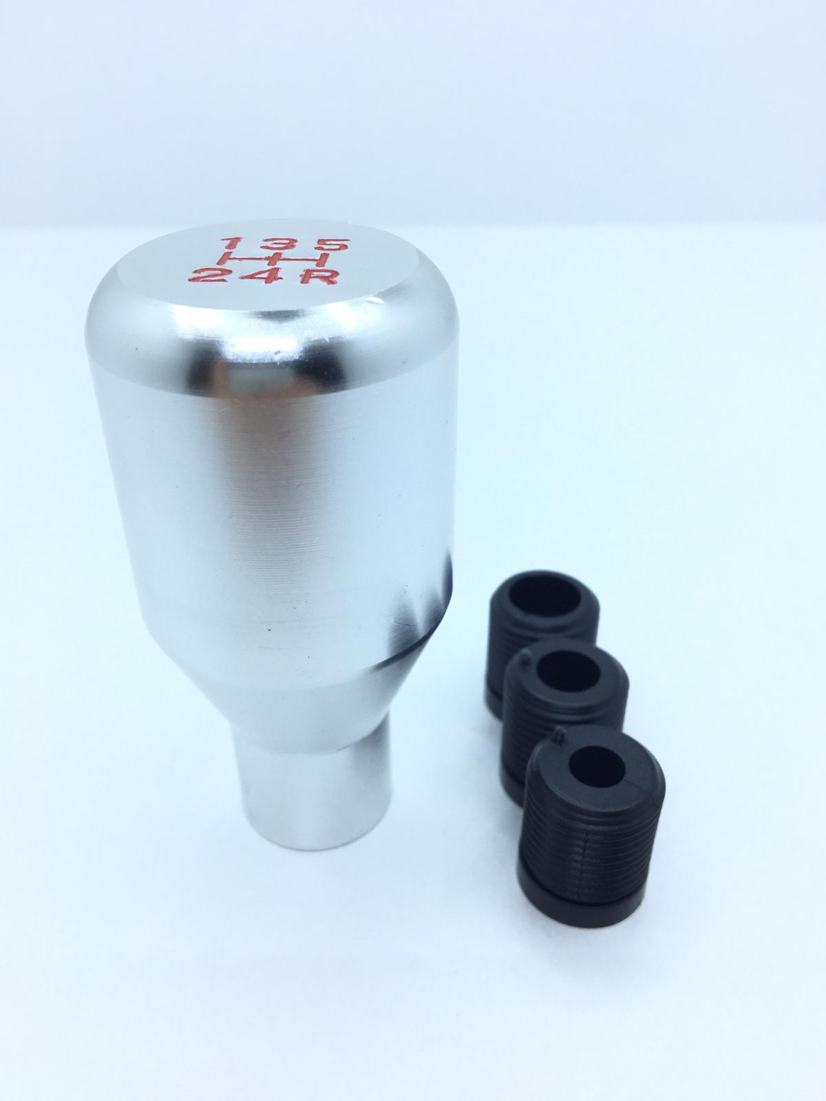 Üniversal Metal Spor Görünümlü Vites Topuzu Aparatlı Düz Tip Gümüş image 0