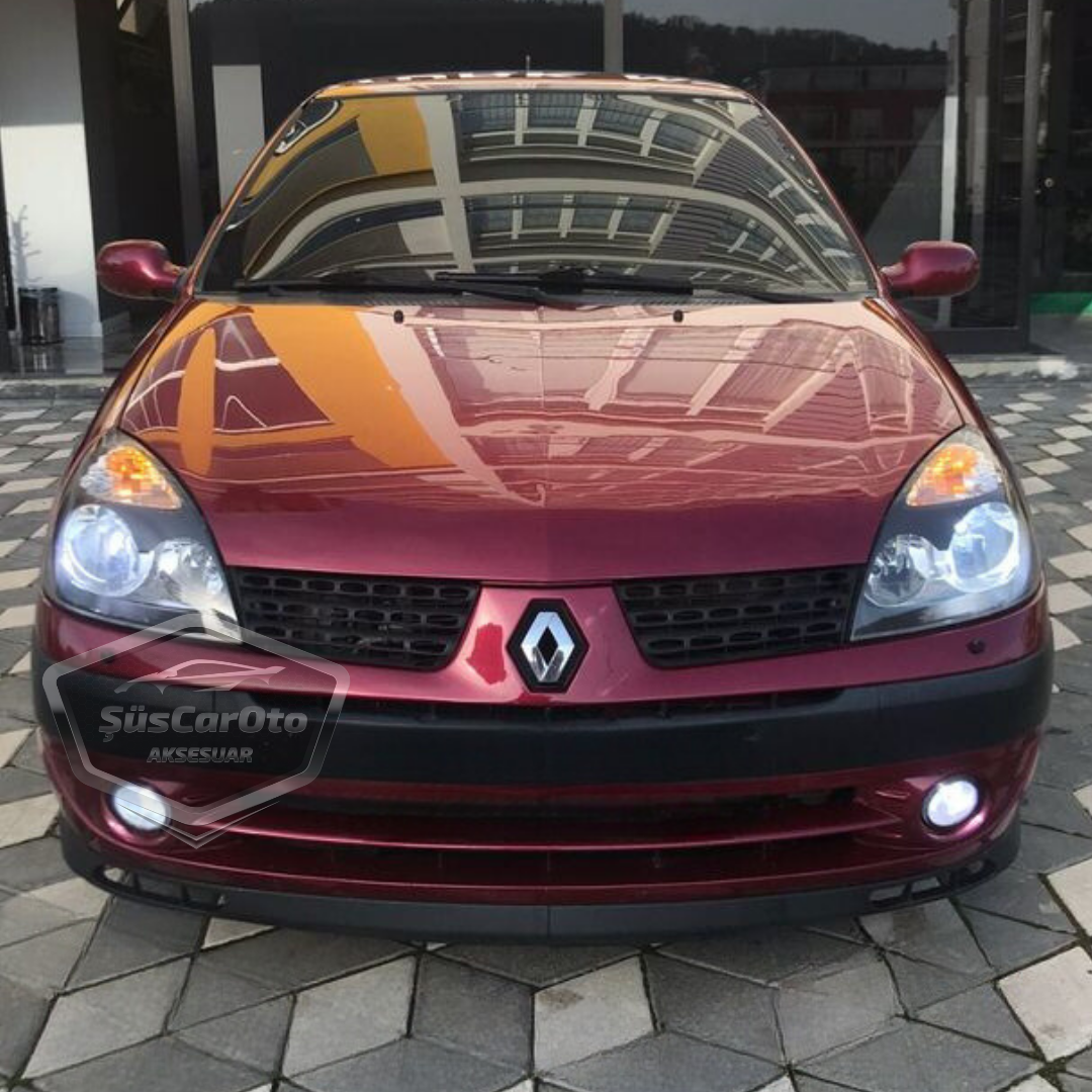 Renault Clio 2 Symbol Hb&amp;Sedan 1998-2008 Uyumlu Üniversal Laguna Lip Esnek Ön Lip 2 Parça Tampon Altı Dil Karlık Ön Ek image 0