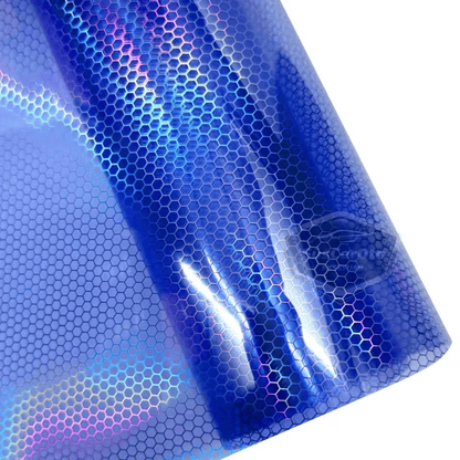 Koyu Mavi Hologram Petek Desen Far Stop Filmi Far Folyosu Far Çizik Çizilme Engelleyici Folyo 100 x 30 cm image 1