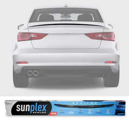 SUNPLEX Audi A3 Sedan 2013-2019 Bagaj Üstü Spoiler Piano Black image 0