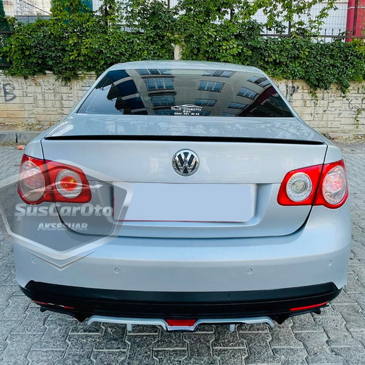Vw Jetta MK5 2005-2010 Bagaj Üstü Spoiler Çıtası Piano Black Parlak Siyah image 0