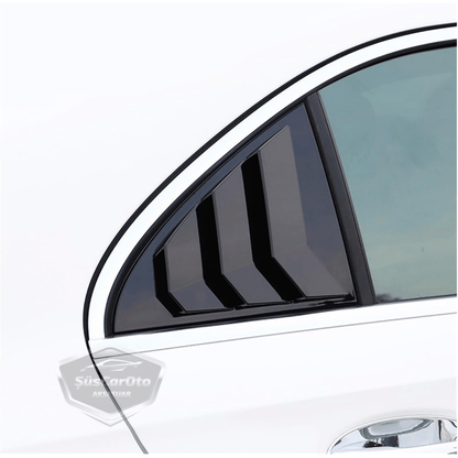 Mercedes A Class W177 2018 ve Sonrası Uyumlu Kelebek Cam Izgarası Kelebek Cam Vizörü İthal Havalandırma Sağ Sol Takım Parlak Siyah 1.Sınıf image 4