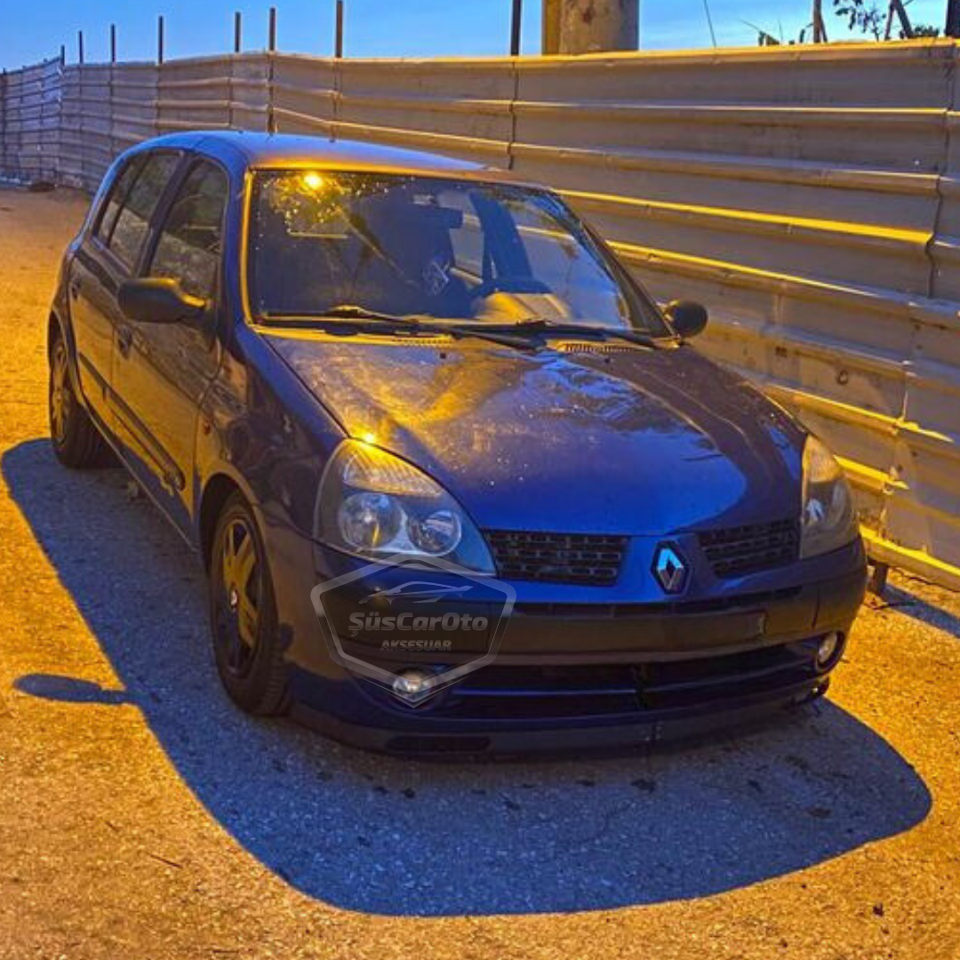 Renault Clio 2 Symbol Hb&amp;Sedan 1998-2008 Uyumlu Üniversal Laguna Lip Esnek Ön Lip 2 Parça Tampon Altı Dil Karlık Ön Ek image 2