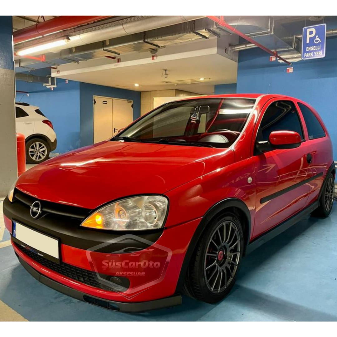 Opel Corsa C 2000-2006 Uyumlu Üniversal Laguna Lip Esnek Ön Lip 2 Parça Tampon Altı Dil Karlık Ön Ek image 0
