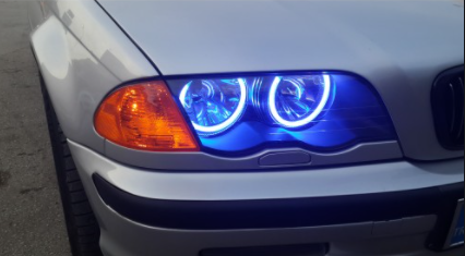 BMW E46 318 320 325 330 CCFL Angel Eyes Mavi Encıl Seti Far Halkası image 4
