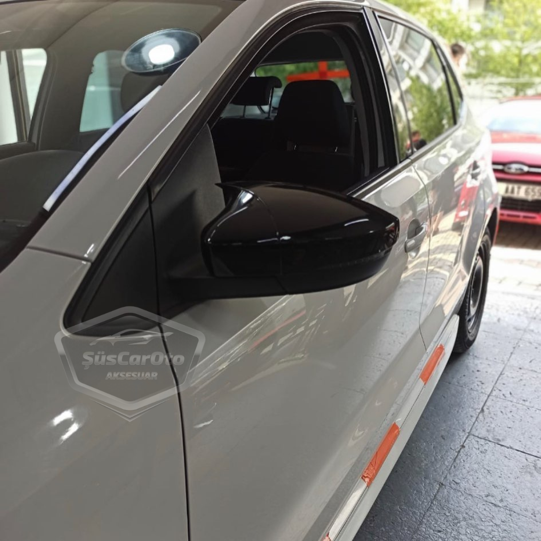 Vw Polo 6R-6C 2009-2017 Batman Yarasa Ayna Kapağı Piano Black ABS Plastik image 4