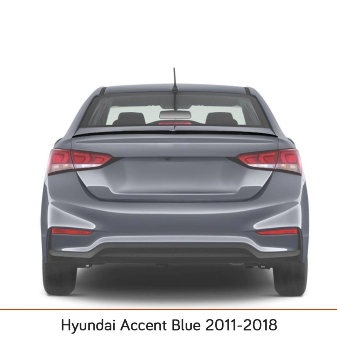 Sunplex Hyundai Accent Blue Bagaj Üstü Spoiler Piano Black 2011-2018 image 5