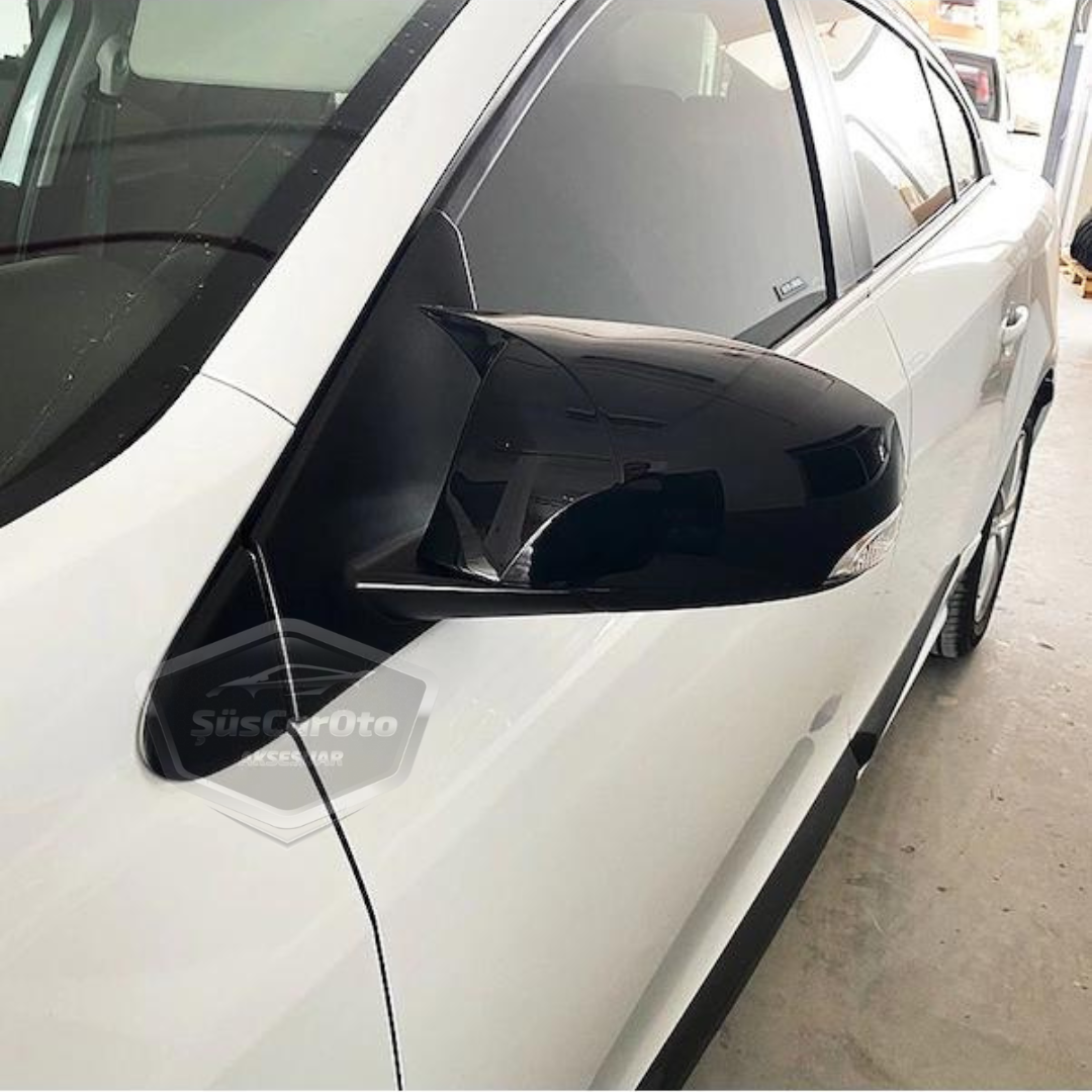 Renault Latitude 2010-2015 Batman Yarasa Ayna Kapağı Piano Black ABS Plastik image 1