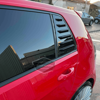 Vw Golf 7 7.5 2012-2020 Uyumlu Kelebek Cam Izgarası Kelebek Cam Vizörü Havalandırma Sağ Sol Takım Parlak Siyah image 1