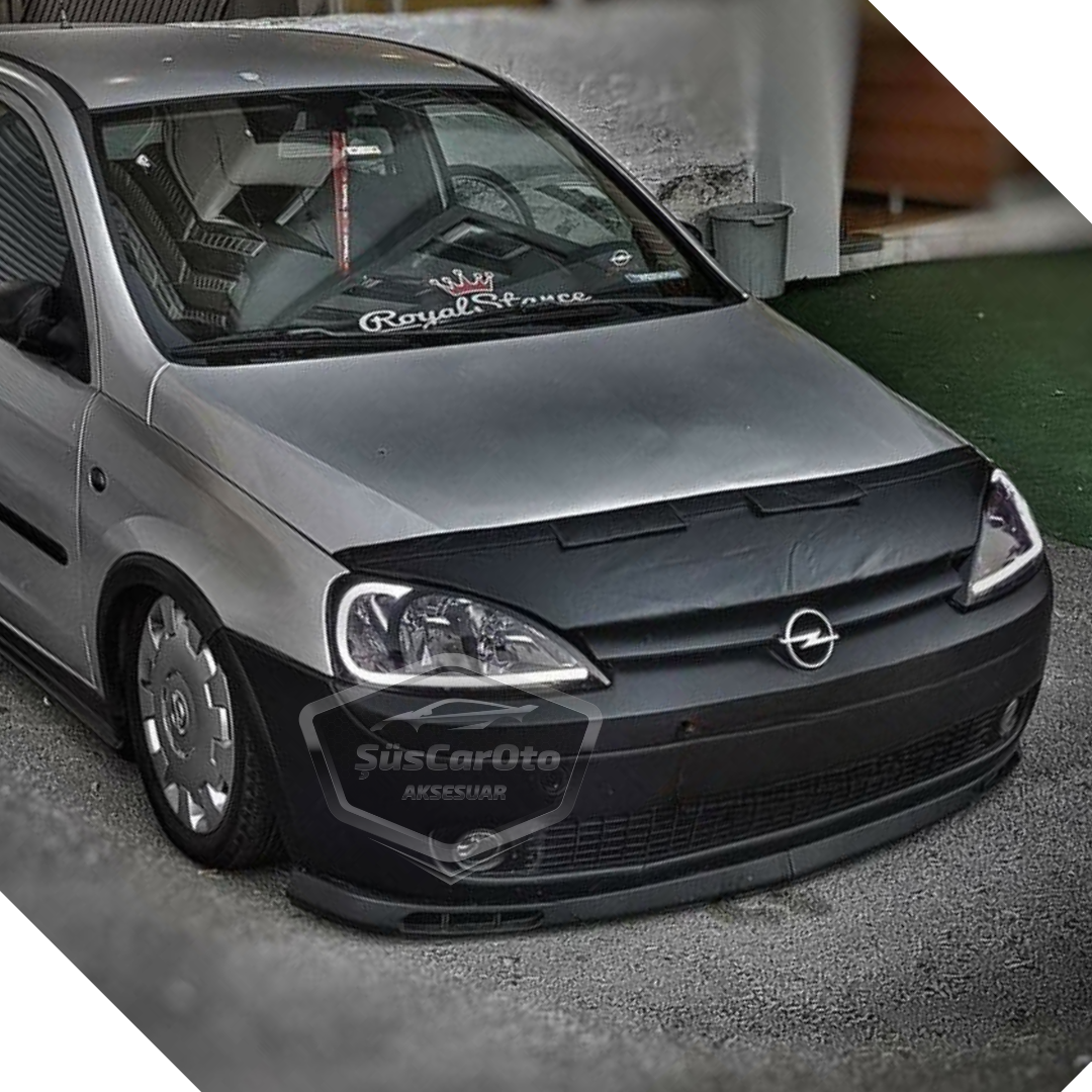 Opel Corsa C 2000-2006 Uyumlu Üniversal Laguna Lip Esnek Ön Lip 2 Parça Tampon Altı Dil Karlık Ön Ek image 3