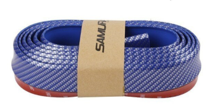 SAMURAİ Renkli Ez Lip Ön Lip Esnek Yumuşak 3M Yapışkanlı Ek 2.5 m Mavi Karbon image 1