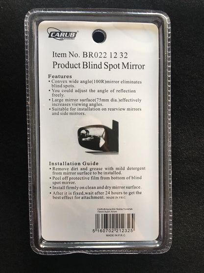 Carub Açısı Ayarlanabilir 75 mm Krom Yuvarlak Kör Nokta Aynası image 4