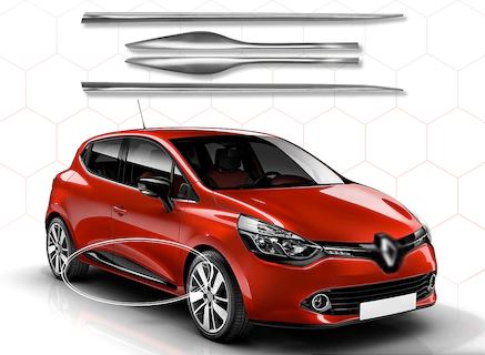 Renault Clio 4 Hb Krom Yan Kapı Çıtası 4 Parça 2012 ve Üzeri image 4