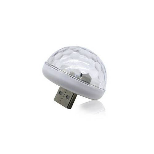 Müziğe Ve Sese Duyarlı Usb Girişli Araç İçi Mini Disko Topu Parti image 3