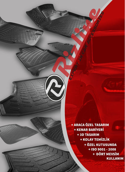 Rizline Renault Clio 4 2012 Sonrası Araca Özel 3D Havuzlu Paspas image 3
