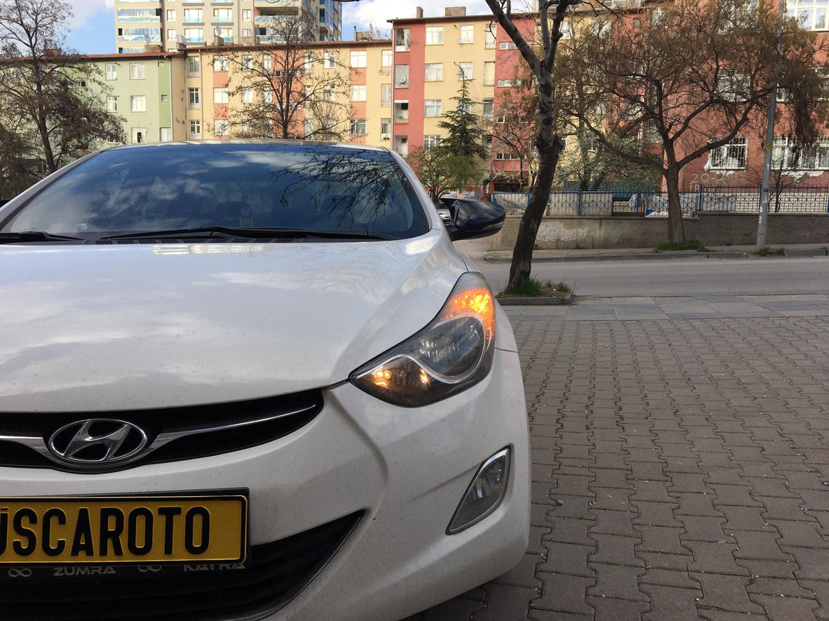 Hyundai Elantra 2011-2016 Batman Yarasa Ayna Kapağı Piano Black ABS Plastik image 0