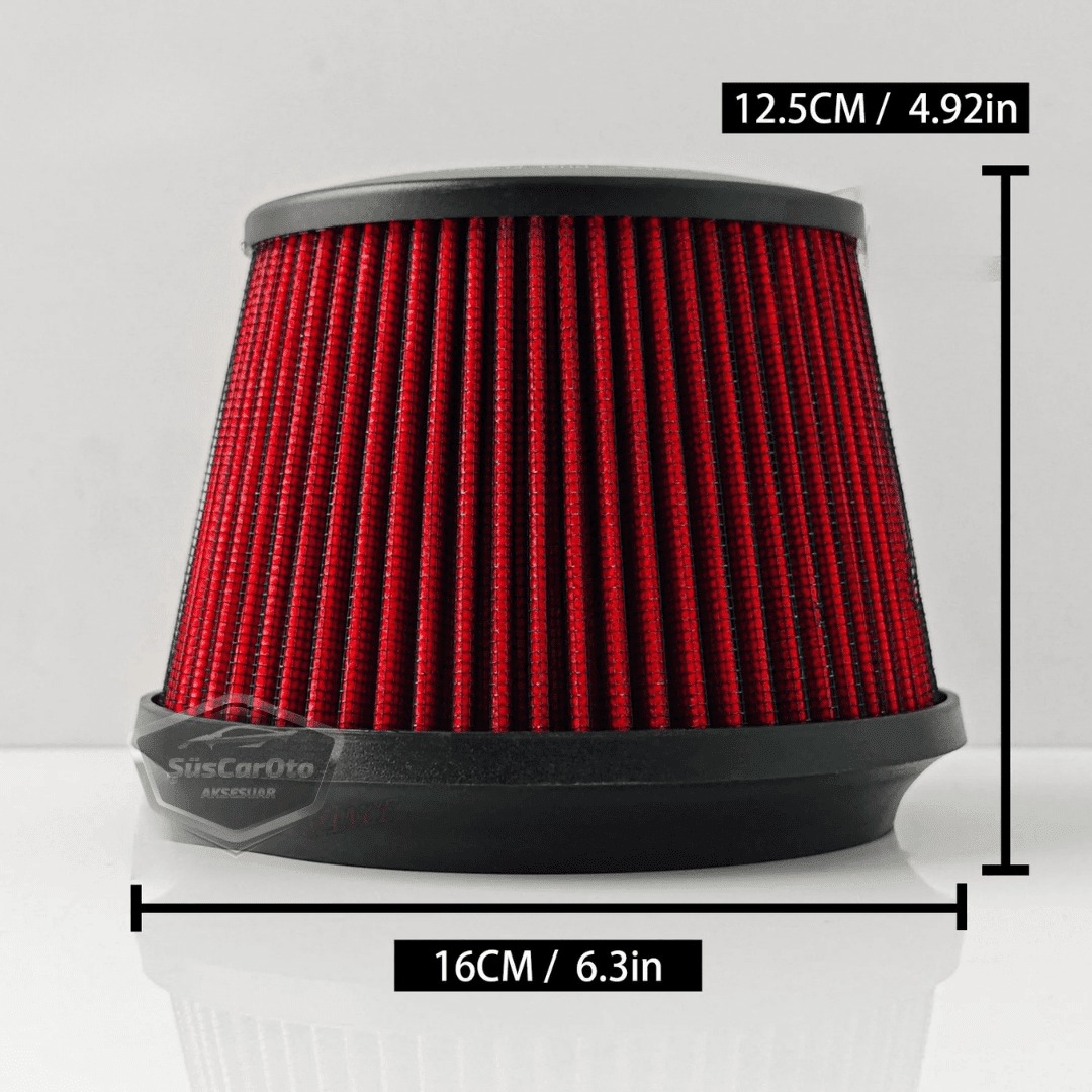 Apexi Universal Performans ve Ses Arttırıcı Aparatlı Açık Hava Filtresi Seti +6 Hp Dual Funnel Kırmızı 76 mm image 8