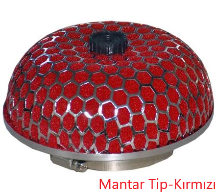 Carub Ses &amp; Performans Arttırıcı Açık Hava Filtresi Mantar Tip Kırmızı +6 Hp Aparatlı Üniversal image 0