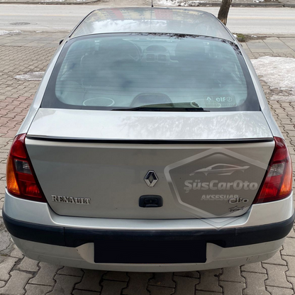 Renault Clio 2 Symbol 1998-2008 Sedan Uyumlu Bagaj Üstü Spoiler Bagaj Çıtası Piano Black Parlak Siyah image 1