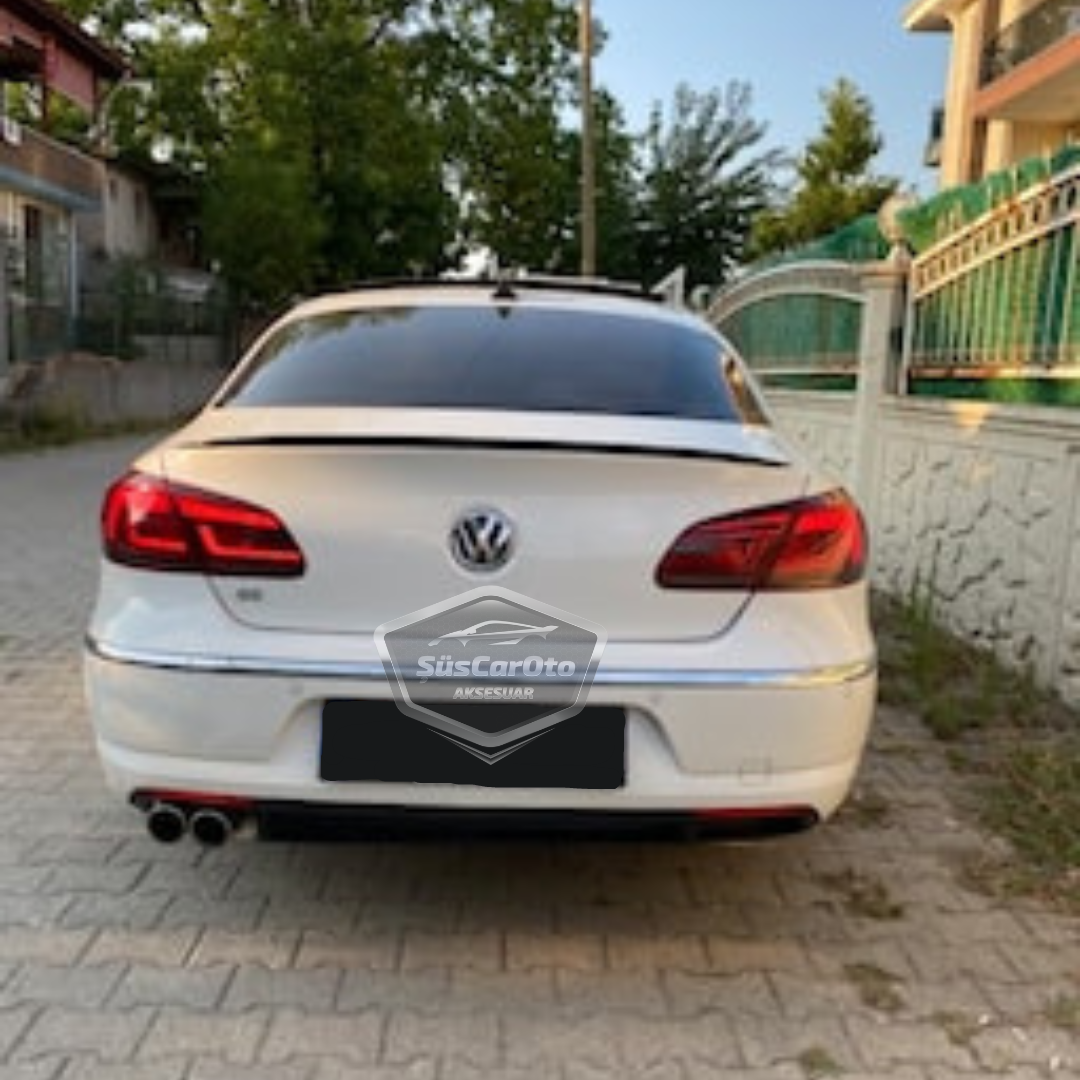 Volkswagen Passat CC 2009-2016 Bagaj Üstü Spoiler Çıtası Piano Black- Parlak Beyaz image 6
