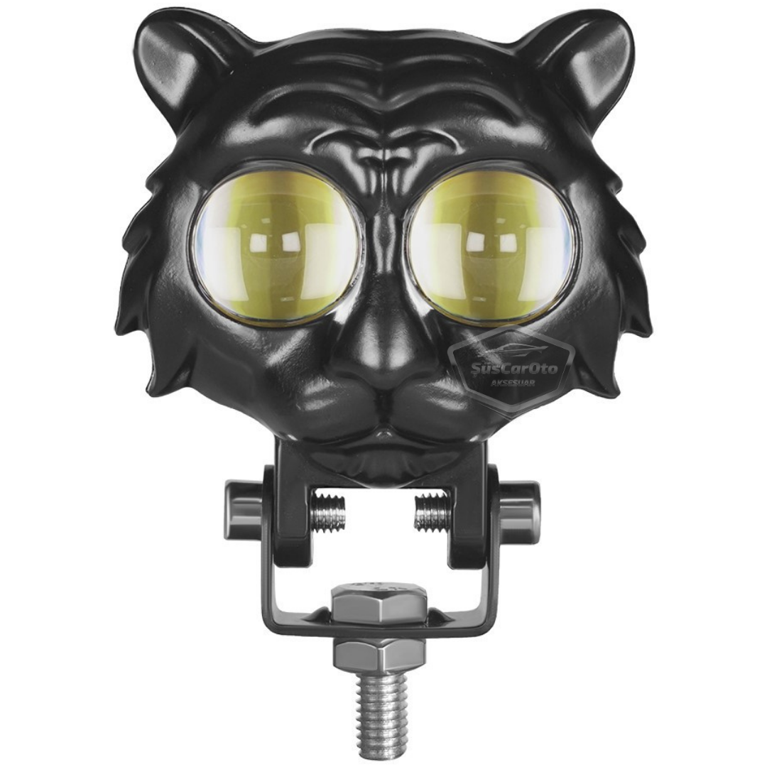 Kedi Göz Sis Farı Çift Renk Sarı-Beyaz 9-60V Araç Motosiklet Off Road Led Lamba Delici Yayıcı Projektör 50W Metal Arazi Çalışma Lambası 1 Adet image 5