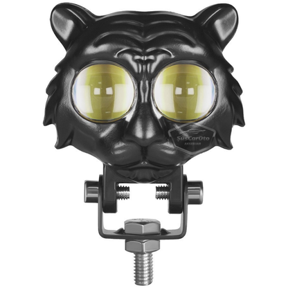 Kedi Göz Sis Farı Çift Renk Sarı-Beyaz 9-60V Araç Motosiklet Off Road Led Lamba Delici Yayıcı Projektör 50W Metal Arazi Çalışma Lambası 1 Adet image 5