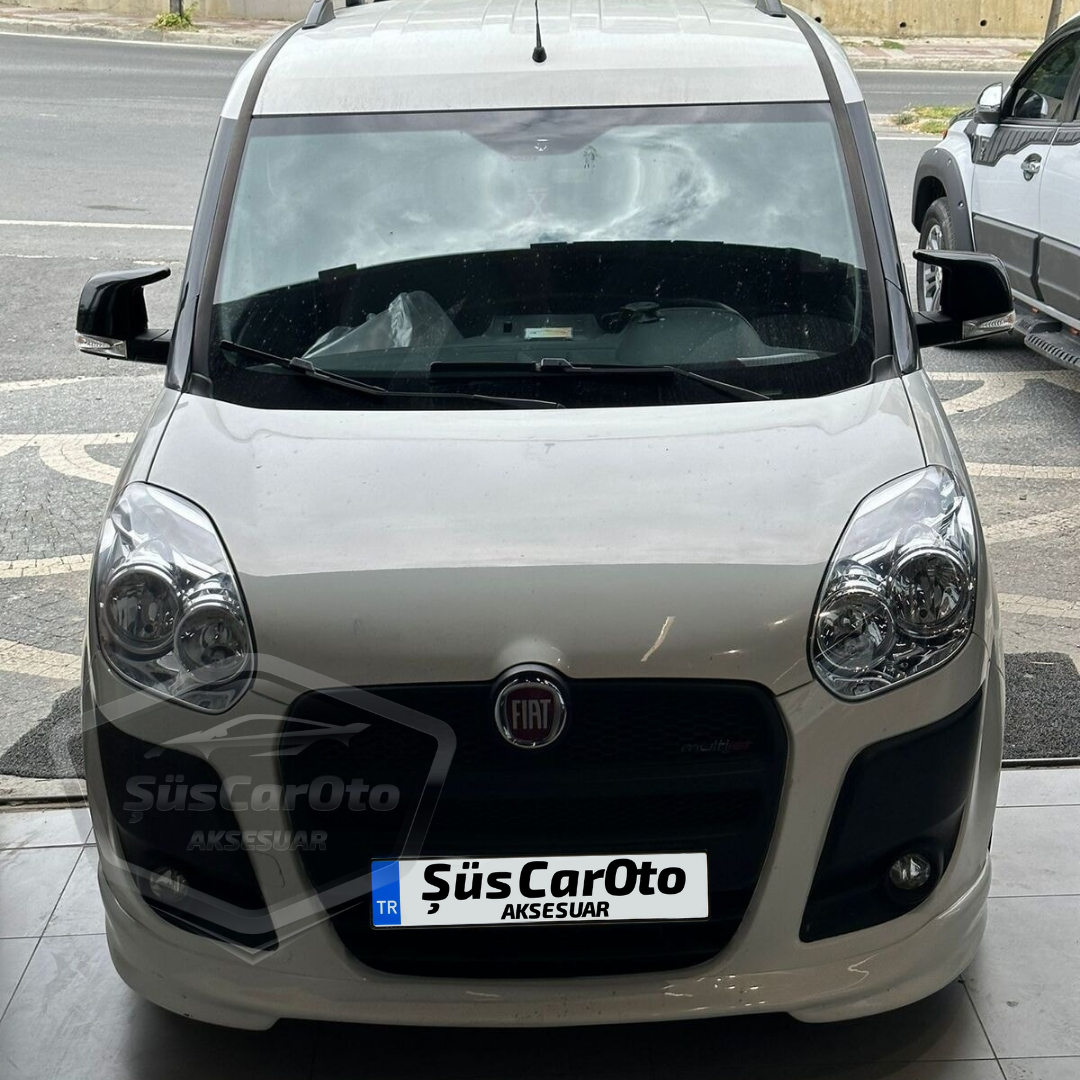 Fiat Doblo D3 D4 2009-2022 Uyumlu Batman Yarasa Ayna Kapağı Piano Black ABS Plastik image 0