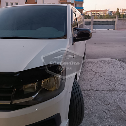 Vw Transporter T6 - T7 2010-2022 Uyumlu Batman Yarasa Ayna Kapağı Piano Black ABS Plastik image 5