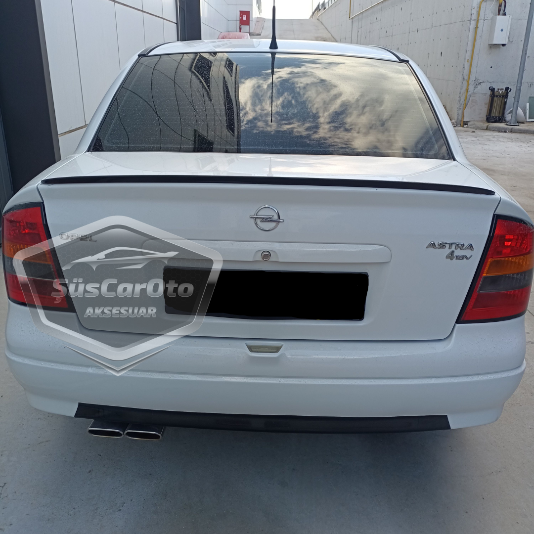 Opel Astra G 1998-2004 Bagaj Üstü Spoiler Bagaj Çıtası Piano Black Parlak Siyah image 0