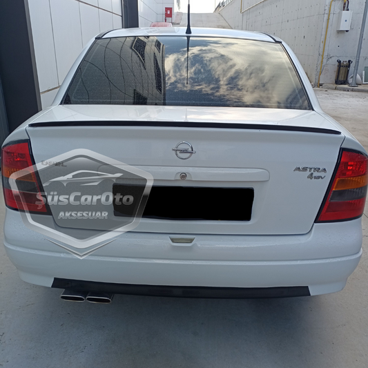 Opel Astra G 1998-2004 Bagaj Üstü Spoiler Bagaj Çıtası Piano Black Parlak Siyah image 0
