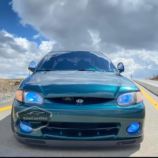 Hyundai Accent Yumurta Kasa 1995-2000 Uyumlu Üniversal V2 Laguna Lip Esnek Ön Lip 2 Parça Tampon Altı Dil Karlık Ön Ek image 0